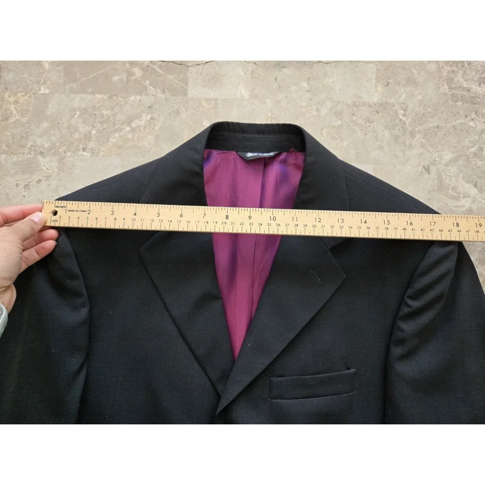 NWT Leonardo Valenti Men's Blazer 3 Button   100% Wool Made In Italy MENS 38R‎